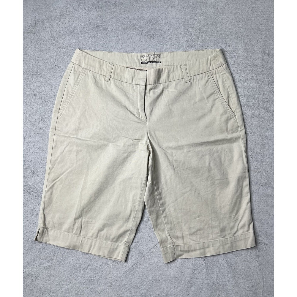 New York & Company‎ Women's Size 6 Manhattan Chino Casual Beige Shorts